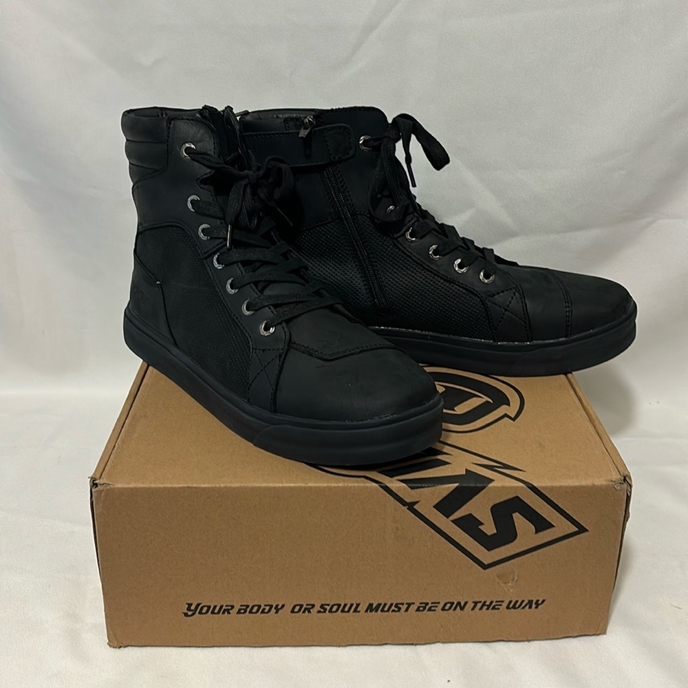 IRON JIAS JIA-XZ006 Motorcycle Shoes Mens Size US 12.5 Black